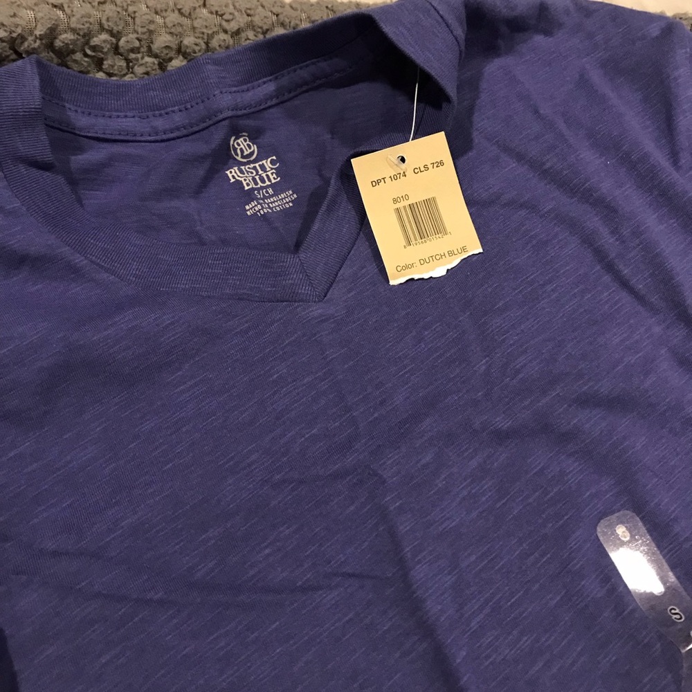 Rustic Blue v neck tee - Picture 2 of 2